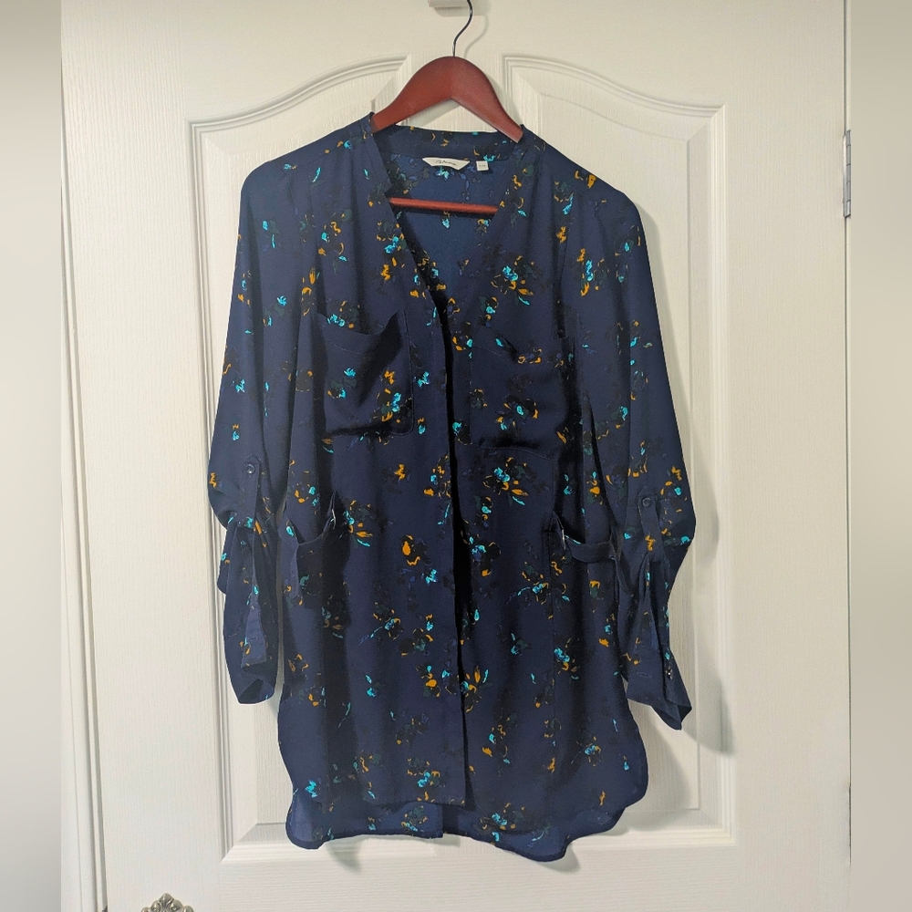 **3/$16 SALE - Floral Button-Up Reitman Blouse